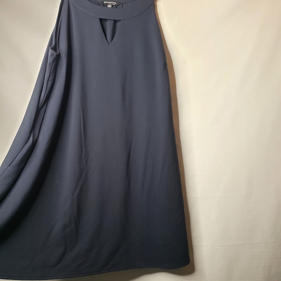 Sharagano Dress Sleeveless Navy Stretch Keyhole w/ Pockets A-Line Plus 22W NWT - Picture 11 of 14
